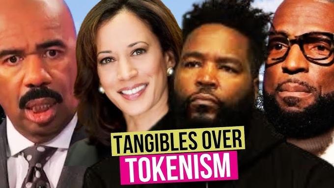 Kamala Harris sidesteps CNN question on Blackness // Steve Harvey - Kamala Harris - Dr Umar Johnson - Rickey Smiley (via YouTube screenshot)