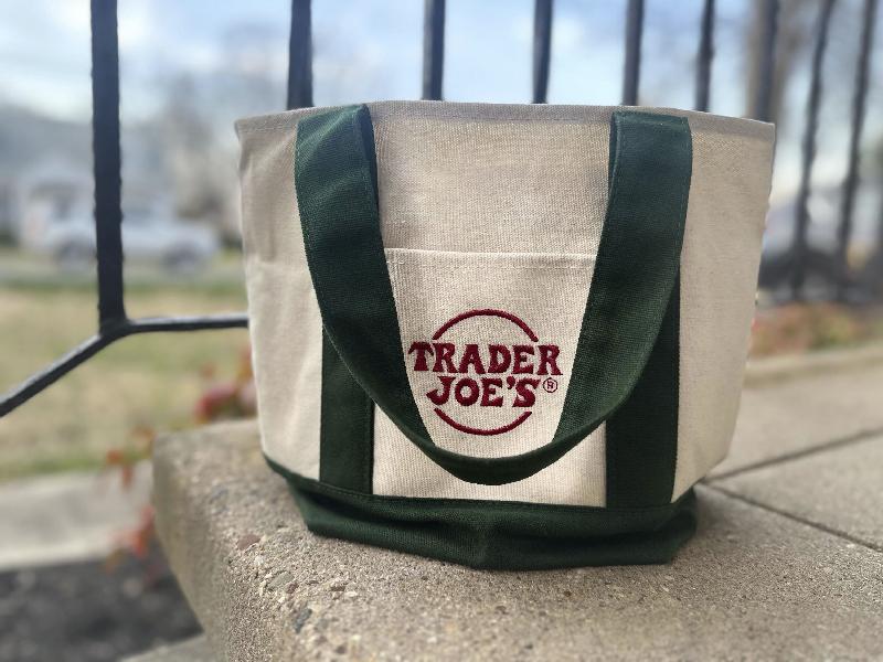 Trader Joe’s restocks $2.99 mini totes that sold for $500 on eBay // Trader Joe tote bag (Christina Paciolla-AP via CNN Newsource) 