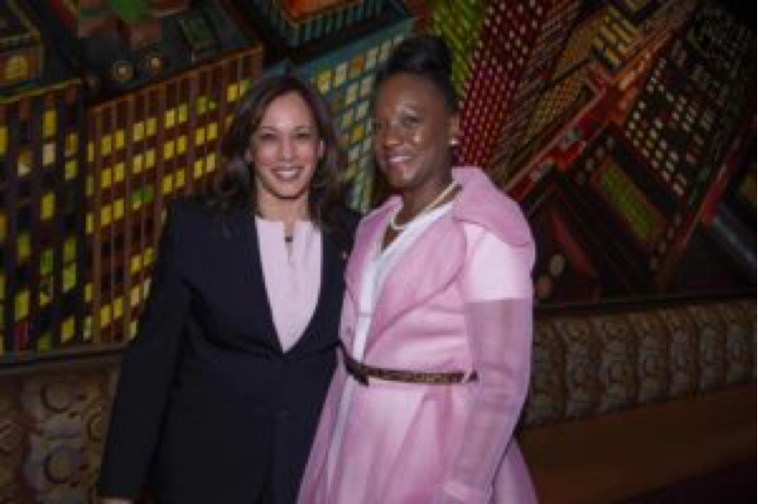 Vice President Kamala Harris with line sister Inez Brown Courtesy: Inez Brown.