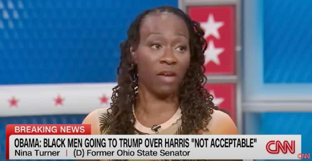 Nina Turner slams Obama's remarks to Black men on CNN! // Nina Turner - screenshot