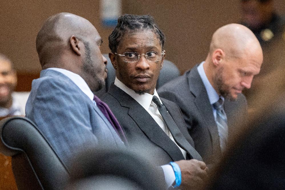 Young Thug (center) - Photo: Arvin Temkar-Atlanta Journal-Constitution via AP-FIL